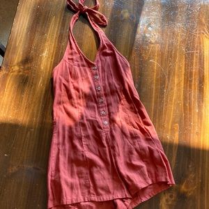 Rust backless romper